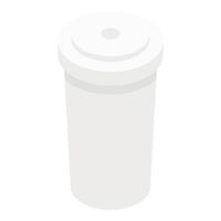 plastica caffè tazza icona, isometrico stile vettore