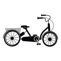 bicicletta triciclo icona, semplice stile vettore