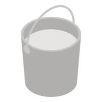 latte secchio icona, isometrico stile vettore