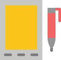 mobile cellula matita design piatto colore icona vettore icona bandiera modello