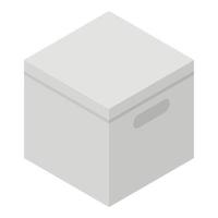 fragile scatola icona, isometrico stile vettore