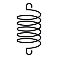 spirale elastico bobina icona, schema stile vettore