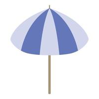grigio blu ombrello icona, isometrico stile vettore
