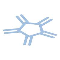 chimica stella formula icona, isometrico stile vettore