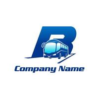 iniziale B autobus logo vettore