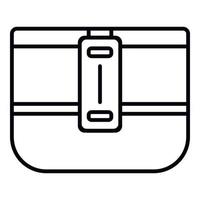campo sacco per il pranzo icona, schema stile vettore