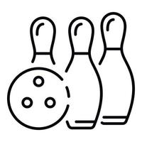 bowling vittoria icona, schema stile vettore