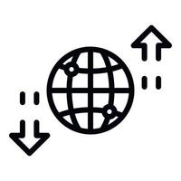 Internet tecnologie icona, schema stile vettore