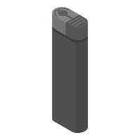 plastica sigaretta accendino icona, isometrico stile vettore