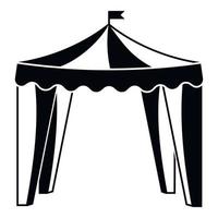 circo tenda icona, semplice stile vettore