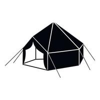 campo tenda icona, semplice stile vettore