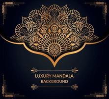 lusso ornamentale mandala sfondo design con d'oro mandala gratuito vettore file