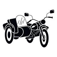 motocicletta triciclo icona, semplice stile vettore