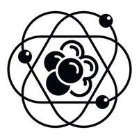 atomo molecola icona, semplice stile vettore