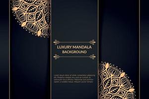 lusso ornamentale mandala sfondo design con d'oro mandala gratuito vettore
