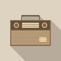 Vintage ▾ Radio icona, piatto stile vettore