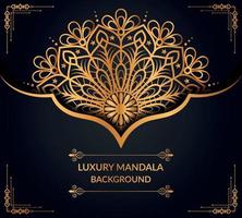 lusso ornamentale mandala sfondo design con d'oro mandala gratuito vettore file