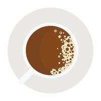superiore Visualizza caffè tazza icona, piatto stile vettore