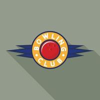 migliore bowling club logo, piatto stile vettore