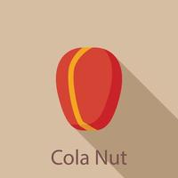 Coca Cola Noce icona, piatto stile vettore