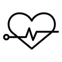 frequenza cardiaca icona, schema stile vettore