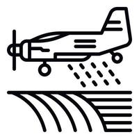 campo aereo irrigazione icona, schema stile vettore
