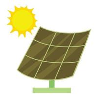 solare batteria icona, cartone animato stile vettore