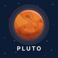 Plutone pianeta illustrazione. astronomia pianeta vettore. solare sistema pianeta. vettore
