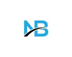 astratto lettera nb logotipo moderno logo idea emblema vettore icona vettore modello.