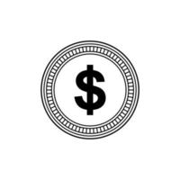dollaro icona simbolo, Dollaro statunitense cartello. vettore illustrazione
