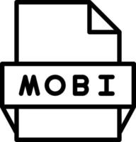 mobi file formato icona vettore