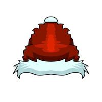 Santa cappello icona disegno, rosso cappello Santa con elegante concetto vettore