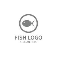 eps10 grigio vettore pesce il giro logo o icona isolato su bianca sfondo. frutti di mare ristorante negozio simbolo nel un' semplice piatto di moda moderno stile per il tuo sito web disegno, logo, e mobile App