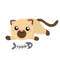 carino poco gatto gattino animale animale domestico illustrazione vettore clipart