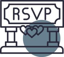 RSVP creativo icona design vettore