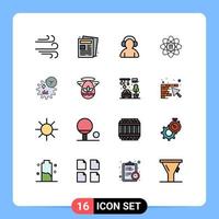 16 creativo icone moderno segni e simboli di gestione attività commerciale supporto dollaro scince modificabile creativo vettore design elementi