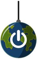 Il logo o l'icona della campagna dell'ora della terra spegne le luci del nostro pianeta per 60 minuti vettore
