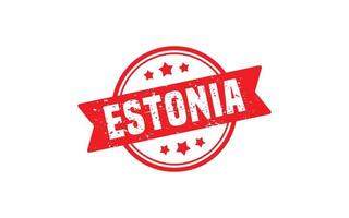 Estonia francobollo gomma da cancellare con grunge stile su bianca sfondo vettore