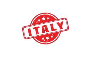 Italia francobollo gomma da cancellare con grunge stile su bianca sfondo vettore
