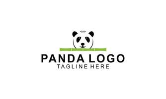 panda orso silhouette logo design vettore modello