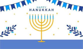 hanukkah menora. contento ebraico vacanza hanukkah concetto vettore