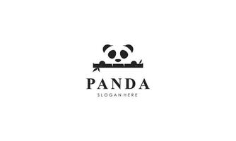 panda orso silhouette logo design vettore modello