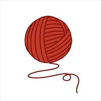 disegnato a mano carino isolato clip arte illustrazione di accogliente bugna lana vettore