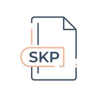 skp file formato icona. skp estensione linea icona. vettore