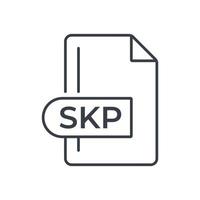 skp file formato icona. skp estensione linea icona. vettore