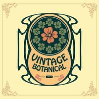 lusso Vintage ▾ botanico distintivo illustrazione vettore