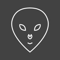 unico alieno viso vettore linea icona