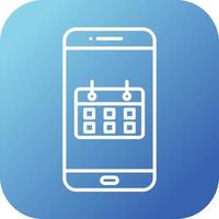 unico calendario App vettore linea icona