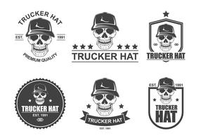 Vettore libero di Logo del cappello del camionista