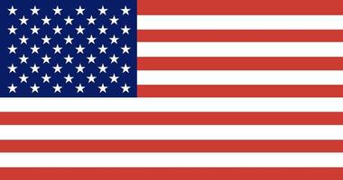 Stati Uniti d'America bandiera. ufficiale colori e proporzioni. vettore
